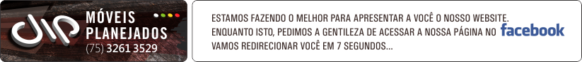 Estamos fazendo o melhor para apresentar a nossa página a você. Enquanto isto, pedimos que acesse a nossa página no FACEBOOK. Redirecionaremos você em 7 segundos...
